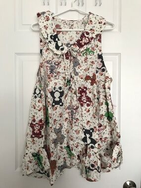 NWOT Out From Under Lottie Ruffle Collar Babydoll Sleep Dress S Cream